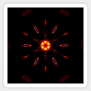 Ominous Red Kaleidoscope pattern (Seamless) 19 Sticker